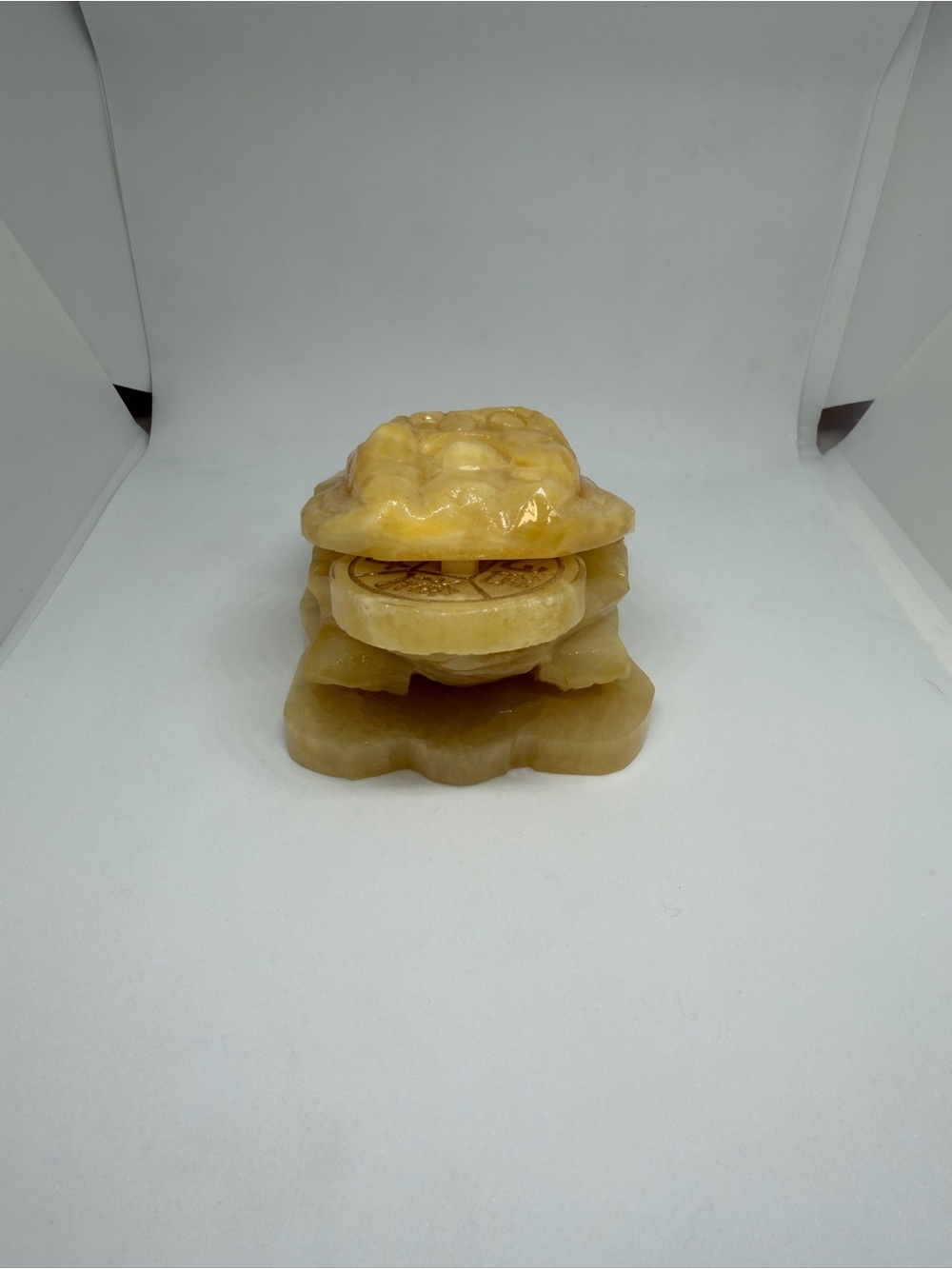 Honey Onyx Money Frog/Three Legged Wealth Toad - Crystals & Precious Stones